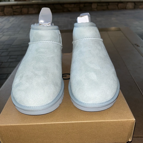 Women's Ugg Ultra Mini Seafom Boot size 11 US Fur shearling boot Popular Tik tok - Picture 6 of 10